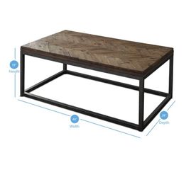 Reclaimed Wood Coffee Table + Side Table 