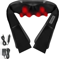 Neck Massager Roller with Heat Black
