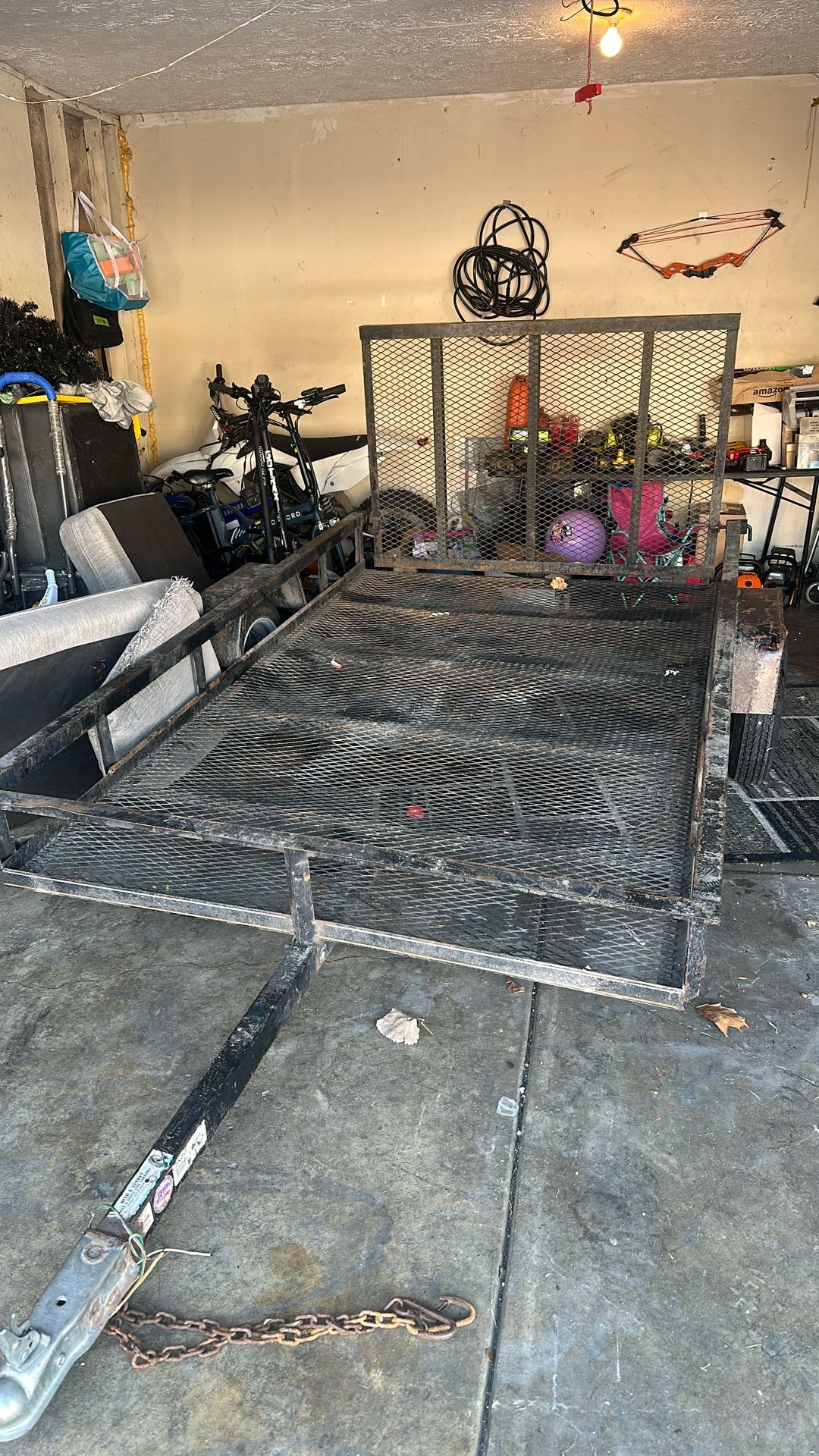 Carry-On Trailer 5-ft x 8-ft Steel mesh Utility Trailer with Ramp Gate ( 1625-lb Capacity )