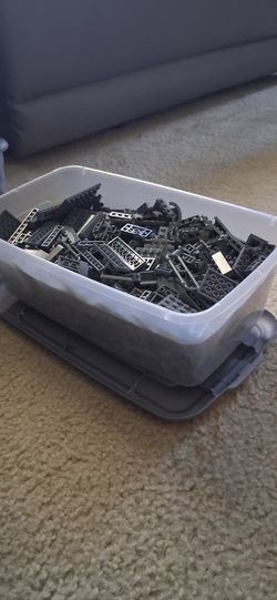 4 Lbs Sorted Dark Gray LEGO Lot