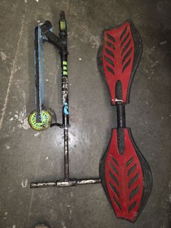 Kids Razor RipStik and light up scooter