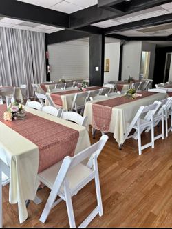 Renta De Manteles Con Runners Para Mesa Rectangular Y Redondas