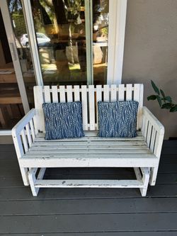 Heavy Duty Solid Wood Outdoor Glider / Rocking Bench