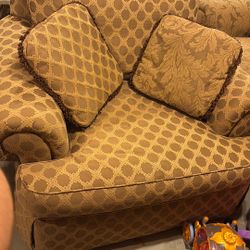 Full Sized Couch, Chair, And Leg Rest