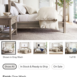 Pottery Barn Farmhouse King bed and matching dresser