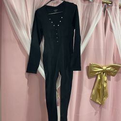 Black Body Tight Jumpsuit 3/4XL