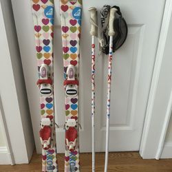 ROXY Sweetheart 100cm Skis/bindings/goggles/poles  