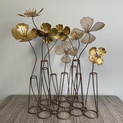 Unique Deco 79 Gold Metal Floral Tabletop Sculpture