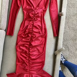 Red Off the shoulder dress