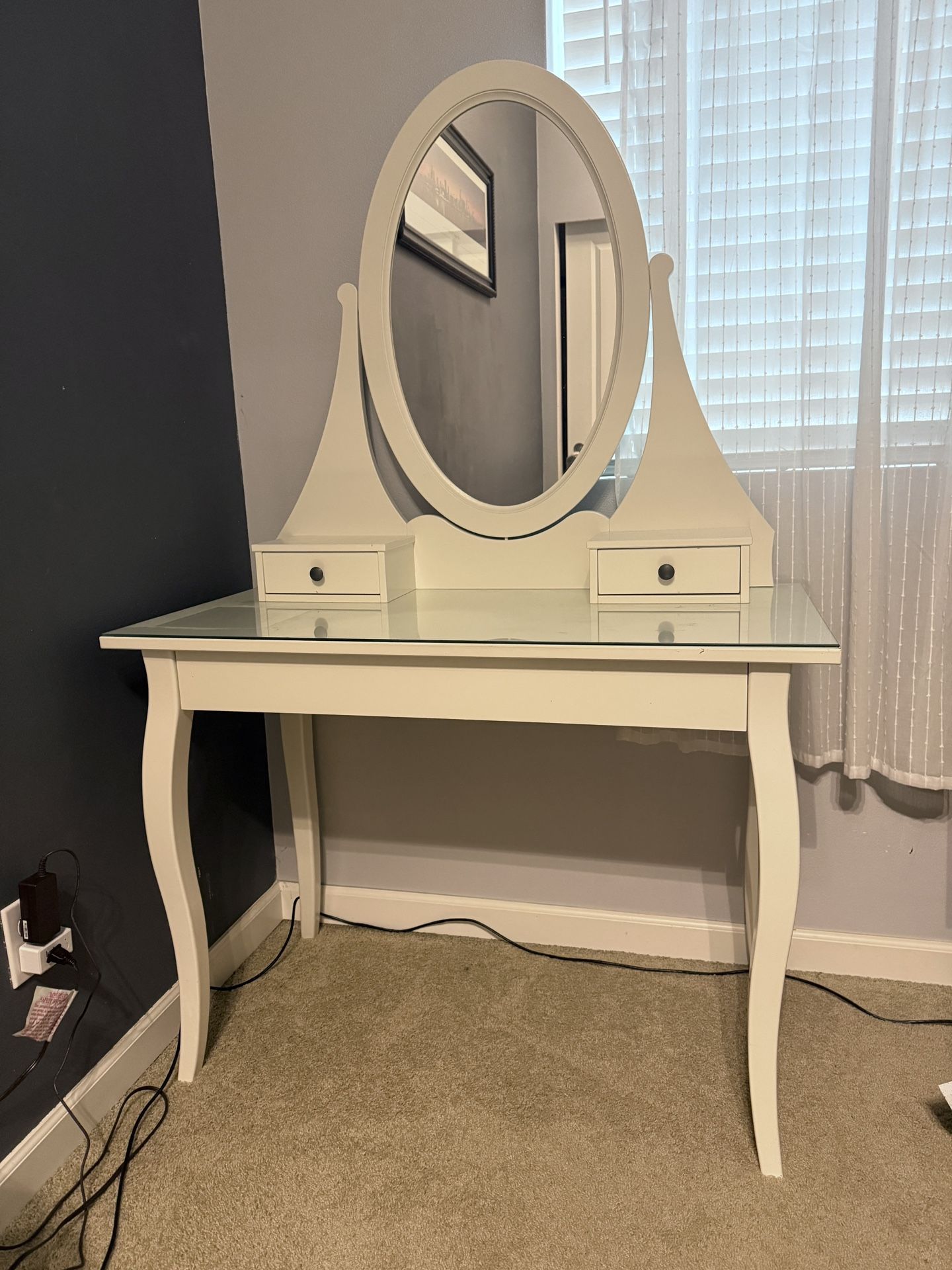 HEMNES Dressing Table With Mirror IKEA Vanity