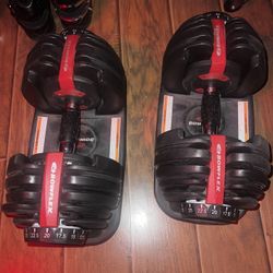 Bowaflex Dumbbells + Hyperbell converter 