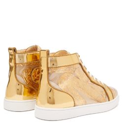 Christian Louboutin Orlando Flat Ruban Gold Sneakers Authentic Men