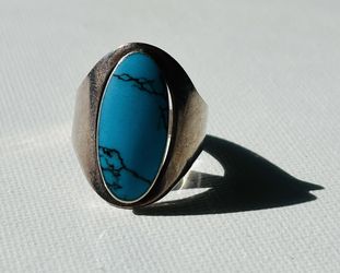 Vintage  Turquoise 925 Silver Ring 