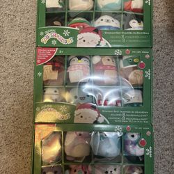 3 NIB Squishmallows Christmas Ornaments Lot