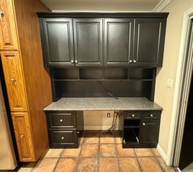 Built-In Desk with Upper Cabinets – Granite Looking Top – Disassembled & Ready