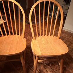 2 (pair) wooden chairs.