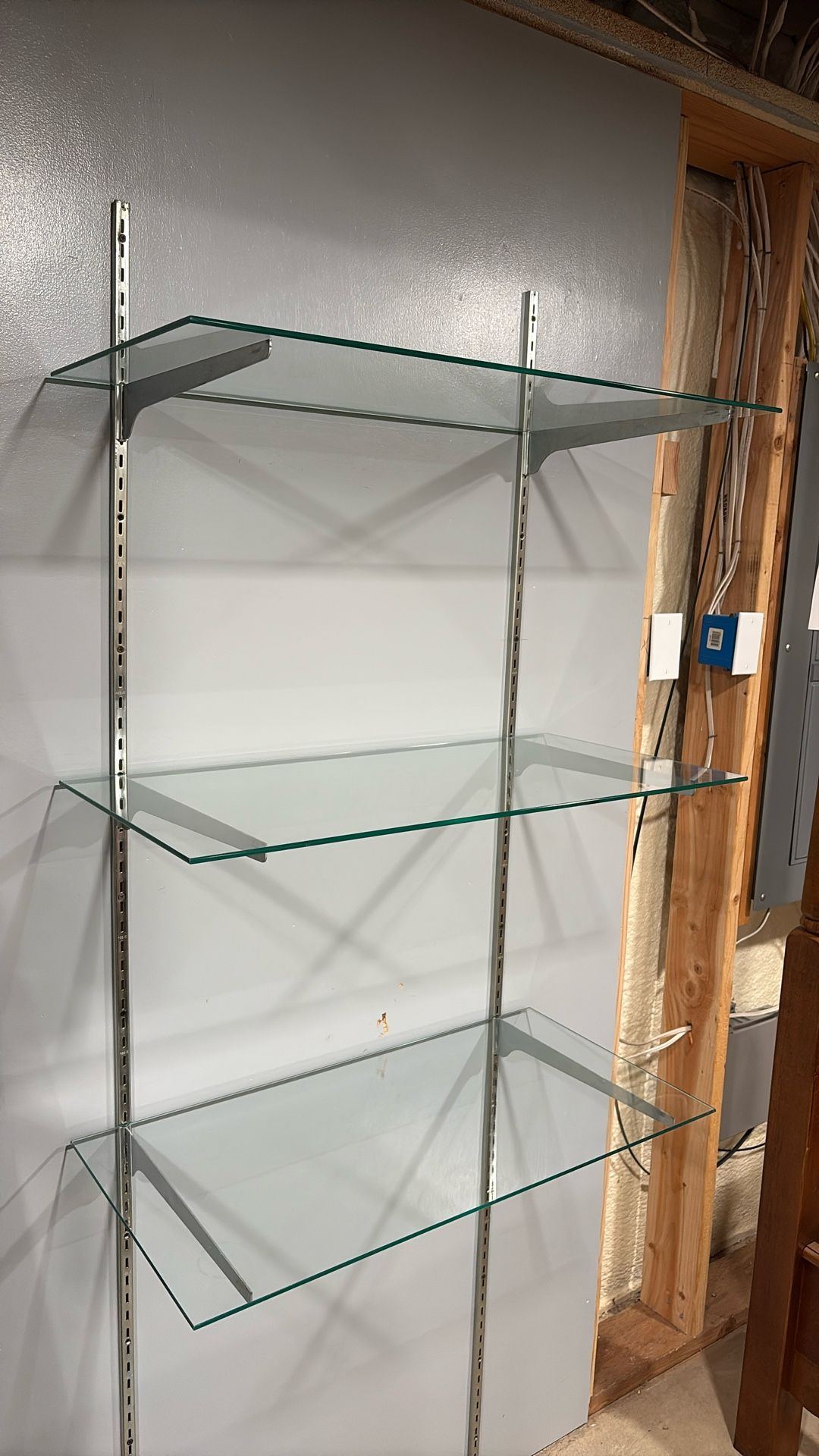 Shelving Track Come With Glass Shelves