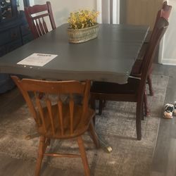 5 various Solid, Wood Dining Chairs 10 each 