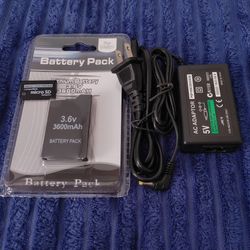 Battery 30gb memory and charger for psp system