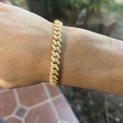 Gold Diamond Test Approved Bracelet 