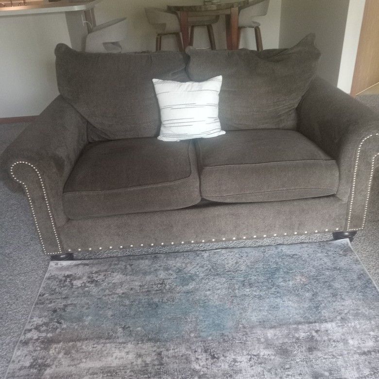 Dark Grey Love Seat/Small Couch