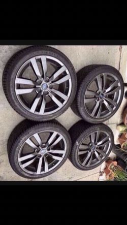 4 - 245/40r18 5x4.5 5x114.3 Stock Subaru Wrx STI Outback Crosstrek Rims Wheels Good 90% Treads Continental Viking Contact 7 Tires!!!