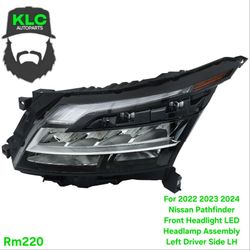 For 2022 2023 2024 Nissan Pathfinder Front Headlight LED Headlamp Assembly Left Driver Side LH