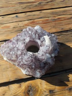 Amethyst Crystal Candle Holder