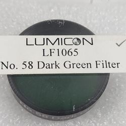 Lumicon #58 Dark Green Filter LF1065 Telescope Msrp $35