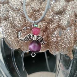 2 Necklaces 1 Purple Pink Angel The Other Wing Necklace 