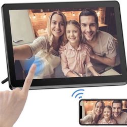Digital Photo Frame WiFi 8 Inch Digital Picture Frame 16GB Storage FHD 1080P IPS Rotate Touch Screen Auto Slideshow Share Photos via App, Email, Cloud