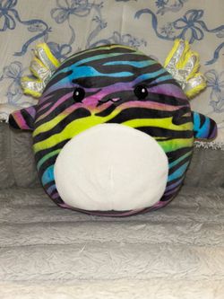Gawa the Rainbow & Zebra Print Axolotl Squishmallow