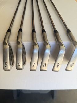 Ping S59 irons green dot 5-PW. Steel CFS R flex. 5 iron 38”.