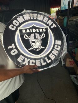 Raiders Commitment to Excellence LED Sign