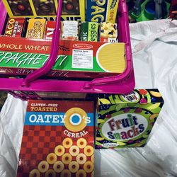 Shopping Basket And Play Food 
