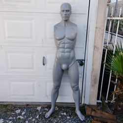 6' Male Mannequin No Arms Grey
