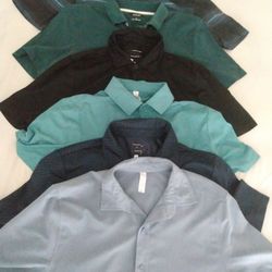 6 Men Dress Shirts Size Small 