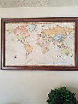 World Map Also Magnetic Board