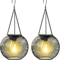 New Solar Lantern Outdoor Waterproof, KagoLing Upgraded Hanging Solar Lights Outdoor Garden Decorations Decorative Lighting Solar Powered Waterproof T