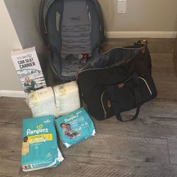Diaper Bundle  And Car Seat