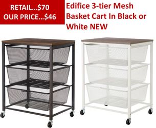 Edifice 3-tier Mesh Basket Cart NEW