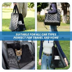“New”Dog/pet Carry Bag/car Seat W/seat Belt(13”W X 17”L X 19”H)waterproof (17lb Limit)(retail$39)