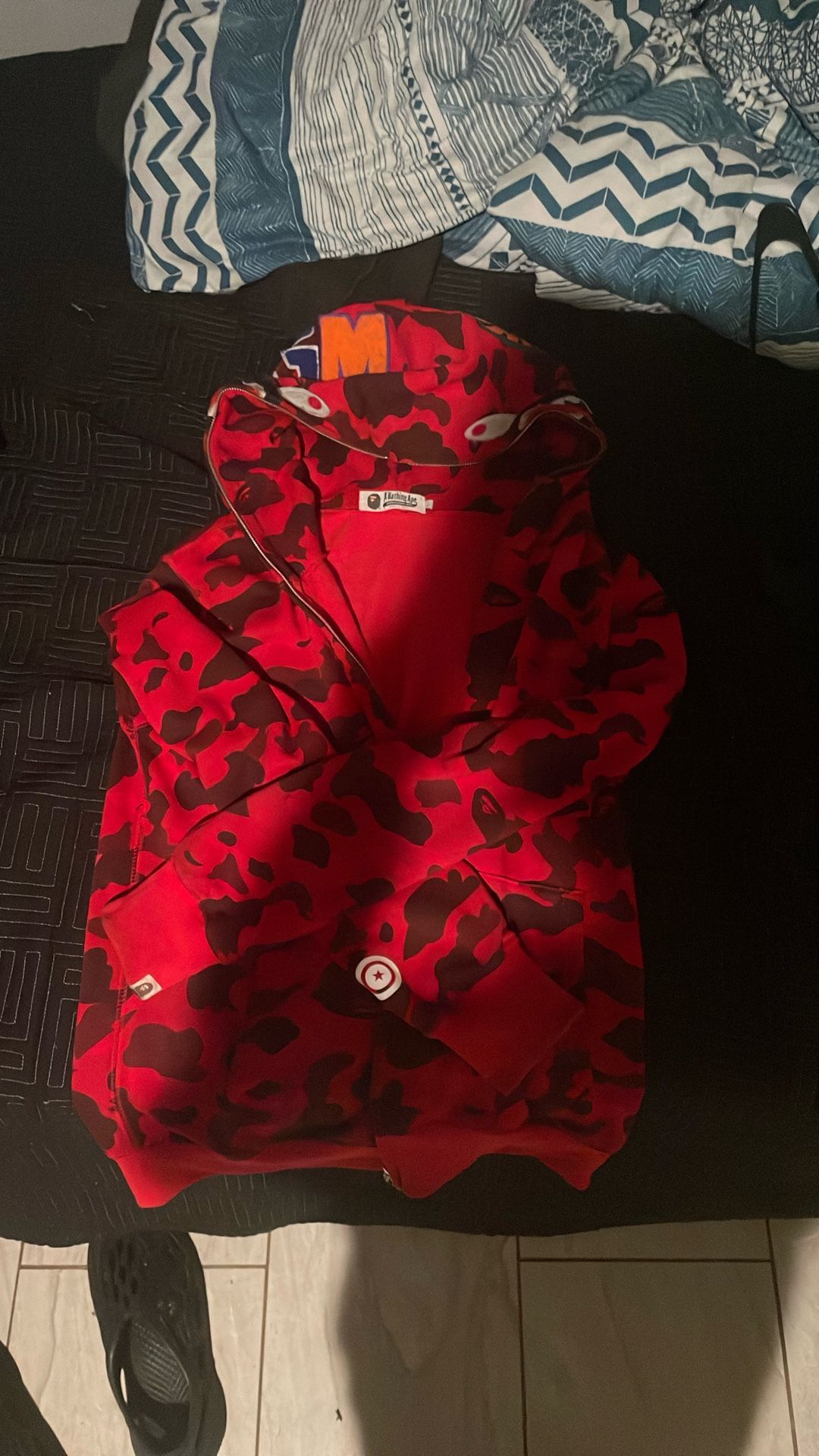 red bape zip up
