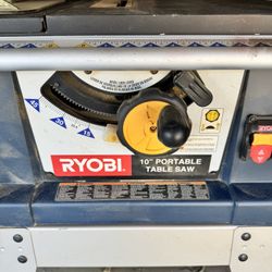 Ryobi 10 Inch Portable Table Saw