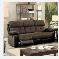 Faux leather brown Sofa Recliner New 
