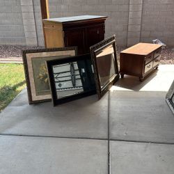 Dresser, Mirrors, Flowers Wall Portrait 