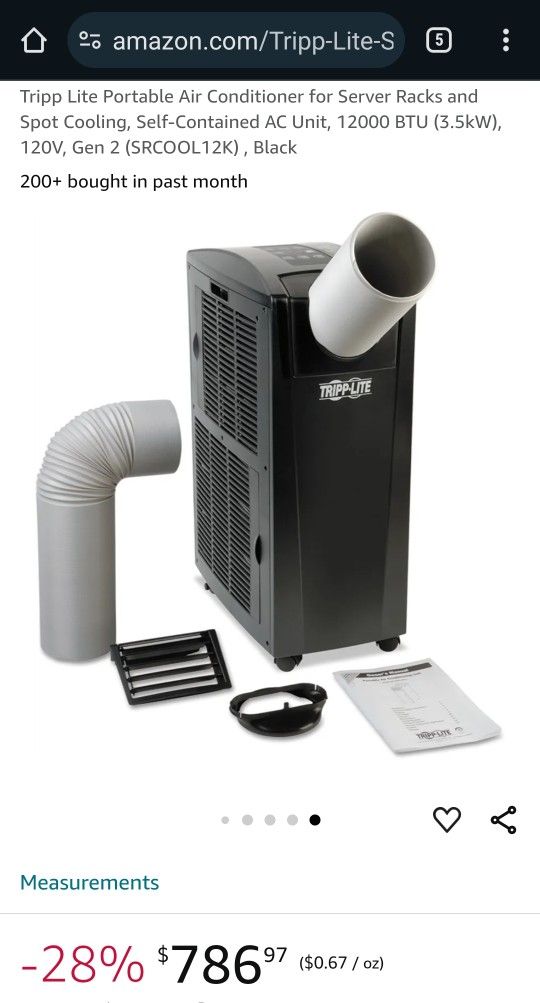 Tripp Lite Server Portable Air Conditioner SRCOOL12K