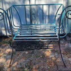 Vintage Solid Thick Wrought Iron KINGS Throne Chair, Very Unique, Hard to Find One of Kind