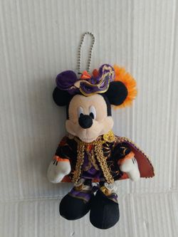 Mysterious Masquerade Mickey Mouse 7" Plush Keychain - Tokyo Disney