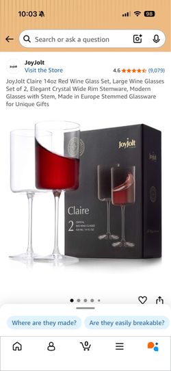 Red Wine glass set